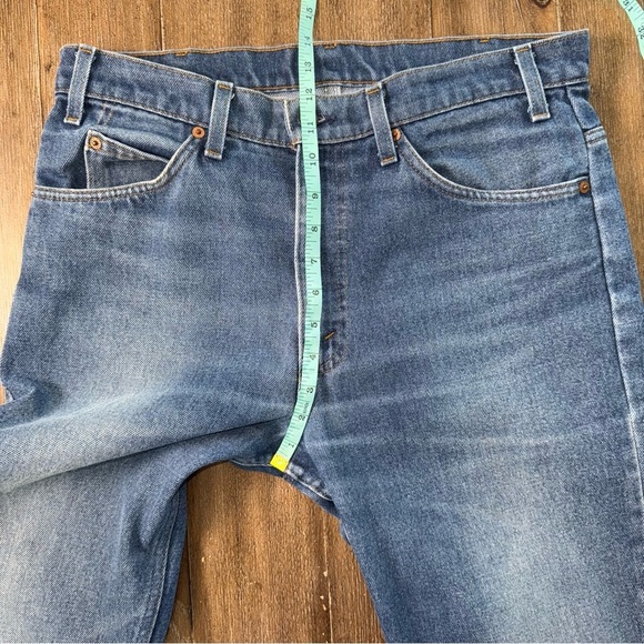 Vintage Levi's 917 Bootcut Jeans 34 x 33 Orange Tag Straight Blue - Picture 5 of 13